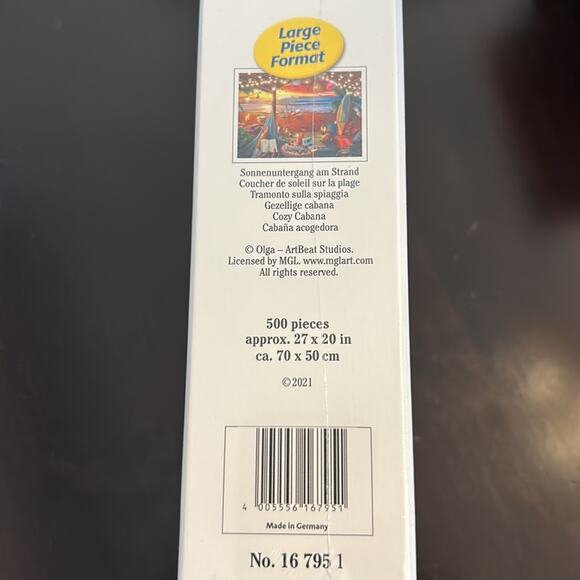 Ravensburger Cabana Retreat Beach Sunset Puzzle Sealed In Box - Picture 4 of 5